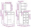 vidaXL Toaletka 2 szt. brązowa 50 x 41 x 135 cm Materiał Podgląd zdjęcia produktu 8