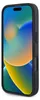 A black iPhone case is shown from a diagonal angle, displaying the phone screen with a colorful wallpaper. Podgląd zdjęcia produktu