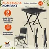 CASARIA® Polyrattan Balkonmöbel 3 tlg. Klappbar Produktbild-Vorschau 3