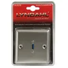 Lyndahl LK2038 Edelstahlblende USB 3.0 mit montierter Produktbild-Vorschau 2