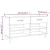 vidaXL Schuhschrank Räuchereiche 102x35x55 cm Holzwerkstoff Produktbild-Vorschau 10