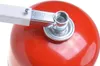 A close-up view of the top of a red expansion vessel with a white bracket attached. Voir les images du produit