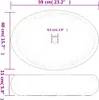 Diagram showing the dimensions of an oval sink. Náhled obrázku produktu