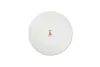 The back of a white plate with a small red gnome illustration and text in the center. Anteprima dell’immagine prodotto