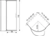 Cabina doccia 80X80X190 Cm/6 Mm semicircolare senza piatto Anteprima dell’immagine prodotto 2