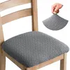 Stretch Sitzbezug für Stühle - 40 x 40 cm - Grauer Jacquard Produktbild-Vorschau 1