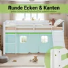 Homestyle4u Hochbett 90x200 Kinder Weiß Rutsche Set mit Produktbild-Vorschau 3