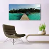 Glasbilder 140x70 Wandbild Druck auf Glas Meer Brücke Bäume Produktbild-Vorschau 3