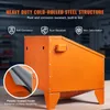 An orange sandblaster is shown with text overlays highlighting its features. Anteprima dell’immagine prodotto