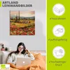 ARTland Leinwandbild Mohnblumen und Zypressen Größe: 50x50 Produktbild-Vorschau 3