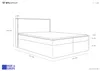 Boxspringbett 120x200 cm mit Bettkasten, Gepolstert Produktbild-Vorschau 3