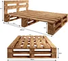 Lermowood Palettenbett M2 140 x 200 cm mit Kopfteil  Produktbild-Vorschau 3