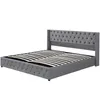180*200cm Polsterbett Ohrenform Doppelte Nietenreihe, Produktbild-Vorschau 9