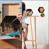 Belle Vous 4 Stk Sechseckige Leinwand Schwarz - 4 Produktbild-Vorschau 14
