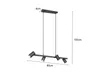 TRIO Trio Marley -riippuvalaisin 80 cm, 4-osainen, GU10, Anteprima dell’immagine prodotto 13