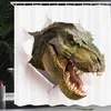 ABAKUHAUS Tenda da doccia con dinosauri, pericoloso Anteprima dell’immagine prodotto 4