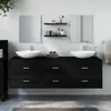 vidaXL Ensemble de meubles de salle de bain 5 pièces noir Voir les images du produit 2