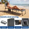 Chaise longue COSTWAY, chaise longue de jardin pliable avec Voir les images du produit 6