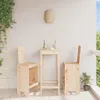 The Living Store Barhocker 2 Stk. 40x42x120 cm Massivholz Produktbild-Vorschau 2