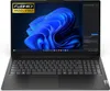 A black Lenovo laptop is shown from the front, open and displaying its screen. Produktbild-Vorschau