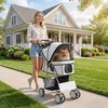 PawHut hondenwagen, inklapbare kattenbuggy, geschikt tot 10 Productafbeelding-voorbeeld 2