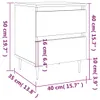 vidaXL Stolik nocny czarny 40x35x50 cm materiał Podgląd zdjęcia produktu 12
