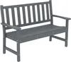 Gartenbank 2-Sitzer wetterfest Kunststoff Holzoptik 240kg Produktbild-Vorschau 1