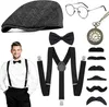 Herren 20er Jahre Accessoires Set Peaky Blinders Mafia Produktbild-Vorschau 1