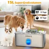 Solidchoice - 15L Honden Drinkfontein van RVS met Stil Productafbeelding-voorbeeld 2
