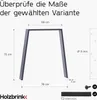 HOLZBRINK Tischbein Metall Schwarz 50/70x72cm offene Form Produktbild-Vorschau 7