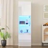 Merax Hochglanze Vitrine mit LED-Beleuchtung, Hochschrank Produktbild-Vorschau 6