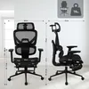 CLP Bürostuhl Beresford ergonomisch mit Fußablage Meshbezug Produktbild-Vorschau 2