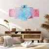 Bild auf Leinwand - Leinwandbild - 5 Teile - Marmor Rosa Produktbild-Vorschau 7