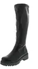 A black knee-high boot is shown against a white background. Voir les images du produit