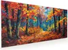 Küchenrückwand Spritzschutz Glas mit Motiv Herbstwald Pfad Produktbild-Vorschau 1