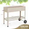 Hochbeet mit Raedern Regal, Erhoehtes Gartenbeet mit Haken Produktbild-Vorschau 5
