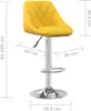 vidaXL Sgabello da bar 2 pezzi in velluto giallo senape Anteprima dell’immagine prodotto 8
