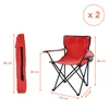 3.12 # Confezione da 2 # Sedia da campeggio in rosso - 2 Anteprima dell’immagine prodotto 2