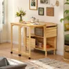 3-in-1 Massivholz Tisch Kiefer 160cm, Verwandelbarer Doppel Produktbild-Vorschau 3