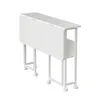 Maclean Klapptisch weiß fahrbar Platte 100x58cm max. 50kg Produktbild-Vorschau 6