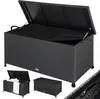 CASARIA® Coffre de jardin XXL Noir - Malle de rangement en Voir les images du produit 1