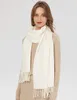Schal Damen Warm Herbst Winter unifarben Baumwolle mit Produktbild-Vorschau 4