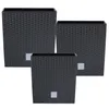 Three dark grey, woven-look planters of varying heights arranged in a staggered formation against a white background. Náhled obrázku produktu