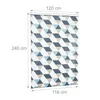 Relaxdays Duschrollo, 120x240 cm, Dreieck Muster, Seilzug, Produktbild-Vorschau 4