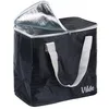 A black insulated cooler bag with the lid partially open, showing its silver interior. Anteprima dell’immagine prodotto