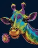 Zuty - Malen nach Zahlen - BUNTE GIRAFFE MIT BLUME, 40x50 Produktbild-Vorschau 1