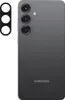 The back of a dark gray smartphone with a triple camera lens array and a separate camera lens protector. Produktbild-Vorschau