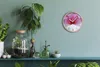 Holzuhr 25fi cm wanduhr - weiße Spitzen - pinke Blume Produktbild-Vorschau 2