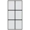 vidaXL Schiebetür Schwarz 102,5x205 cm Hartglas und Produktbild-Vorschau 3