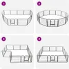 vidaXL Hunde-Laufgitter 12 Paneele Stahl 80x60 cm Schwarz Produktbild-Vorschau 4